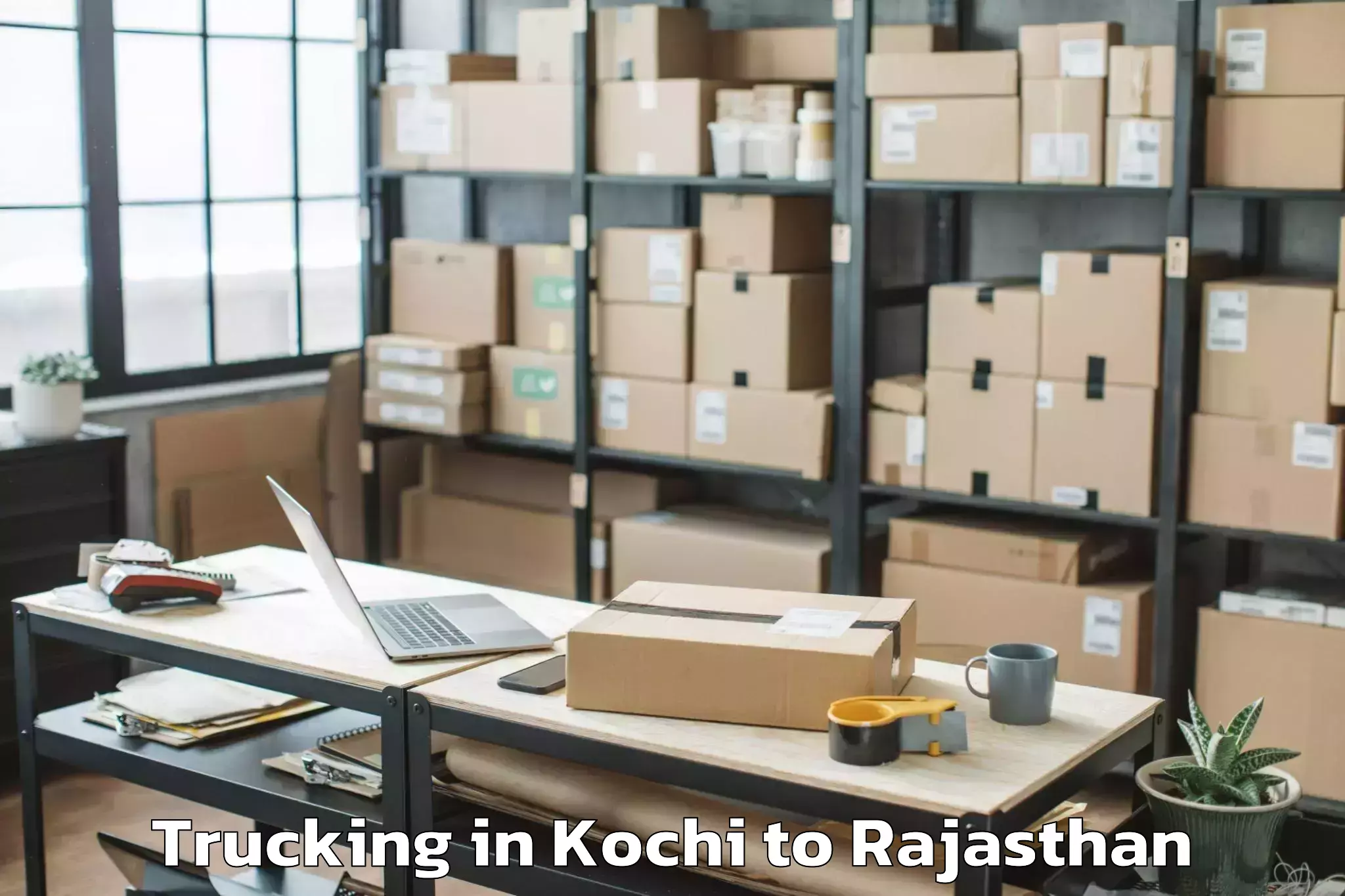 Easy Kochi to Poornima University Jaipur Trucking Booking